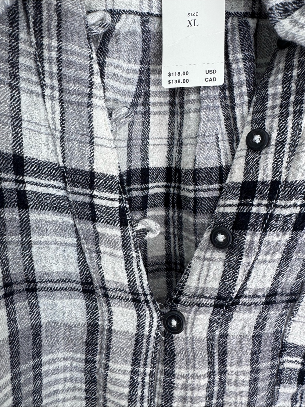 Anthropologie Pilcro Keira Collared Button-Front Blouse Plaid size XL NWT NEW - Picture 5 of 9